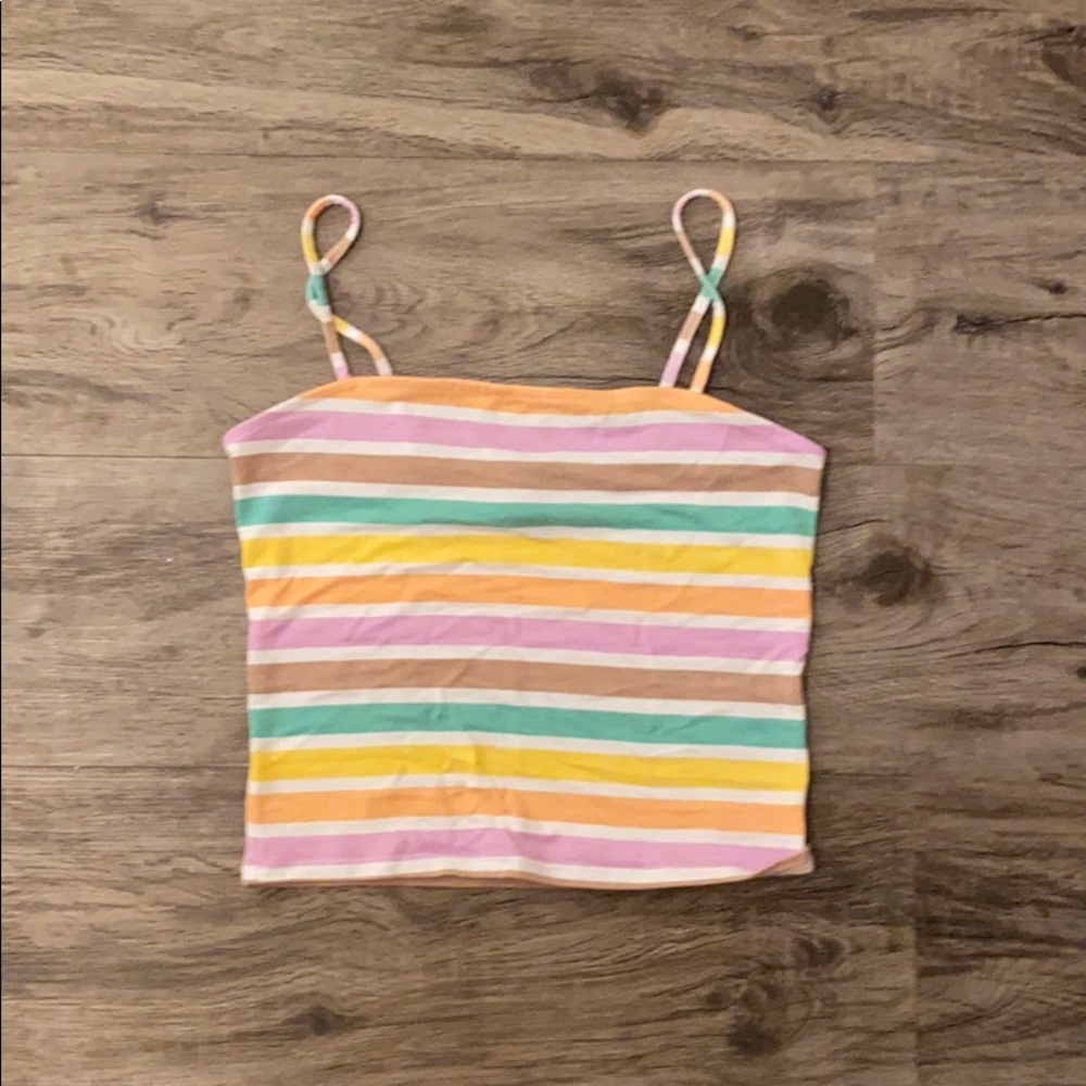 Spaghetti strap cropped tank